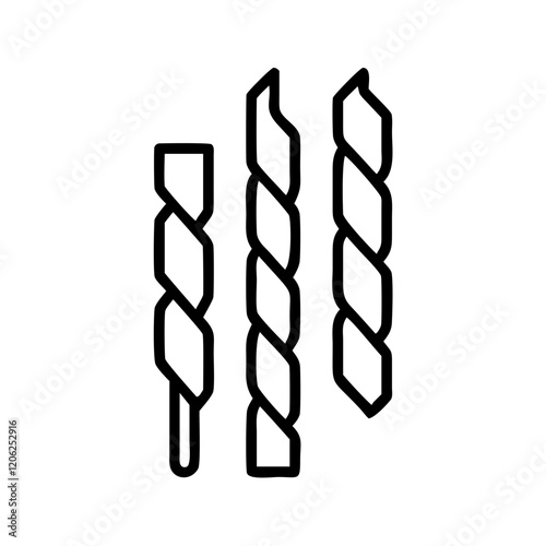 Drill Bits. Minimalistic Home Renovation Icons