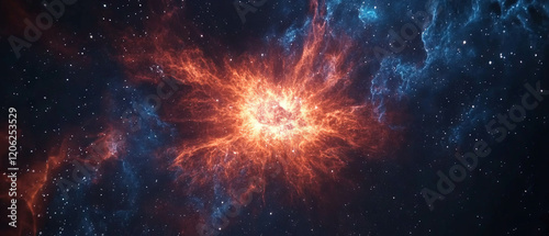 Wallpaper Mural Vibrant cosmic dust and nebula showcase an abstract galactic view in deep space Torontodigital.ca