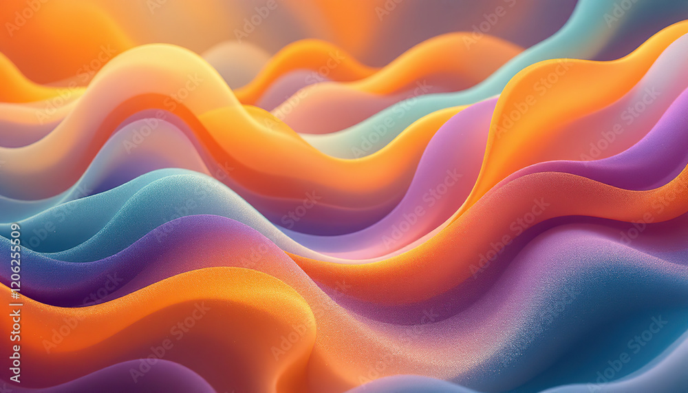 Abstract Colorful Wavy Surface Texture Design