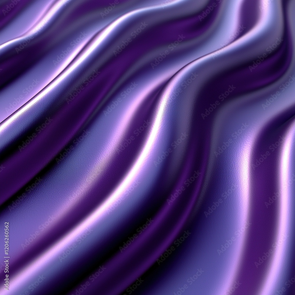 Fototapeta premium Purple silk waves, digital fabric, abstract background, design texture.