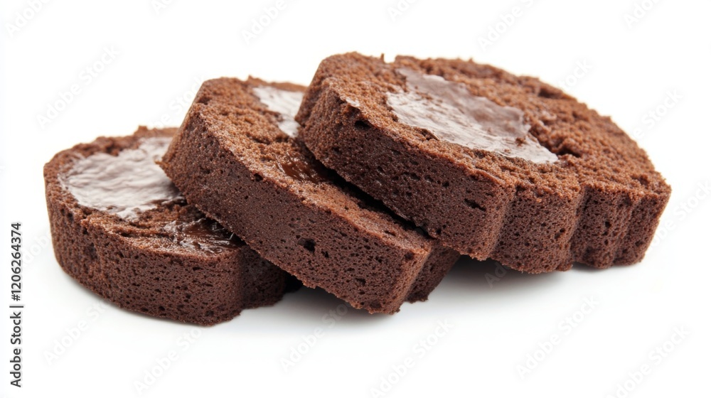 Chocolate Roll Cake Slices: Sweet Treat Chocolate Roll Cake Slices: Sweet Treat