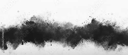 Black ink gradients create a smooth texture on a white background
