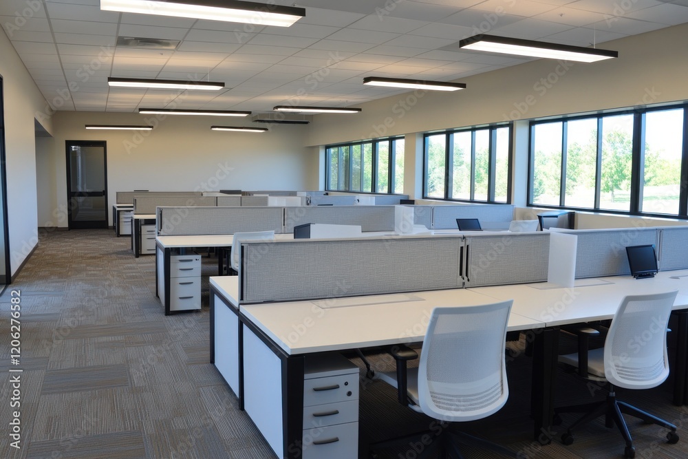 Modern Office Workspace Design: Efficiency and Productivity in a Contemporary Setting Modern Office Workspace Design: Efficiency and Productivity in a Contemporary Setting