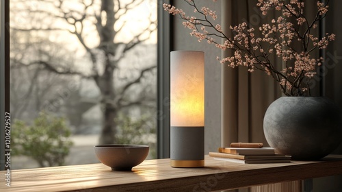 Soft light and natural decor create a tranquil atmosphere in a cozy living sp...