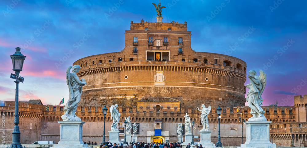 Fototapeta premium saint angelo castle in rome italy