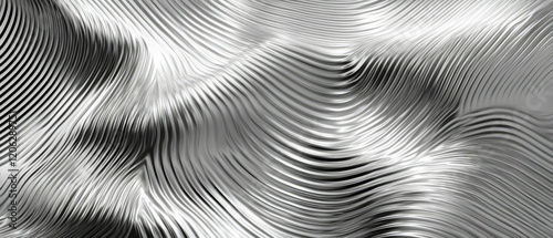 Exploring the unique texture and strength of corrugated aluminum with ribbed surface patterns photo