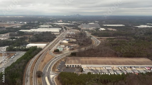 Flying into Atlanta, Georgia in Winter  photo