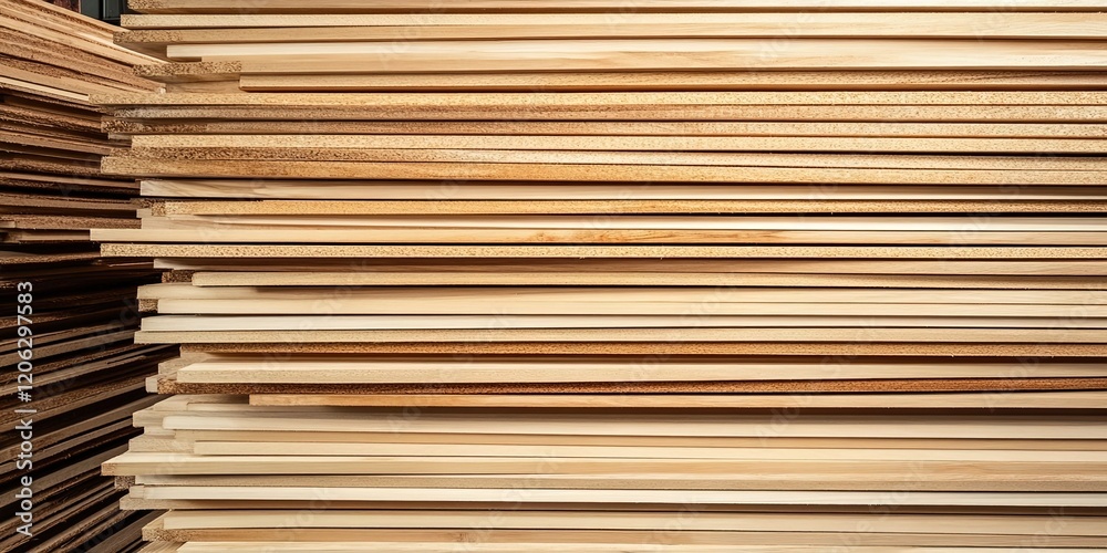 A stack of wooden planks in the warehouse, ready for natural wood material production and construction materials. A stack of wooden planks in the warehouse, ready for natural wood material production and construction materials.