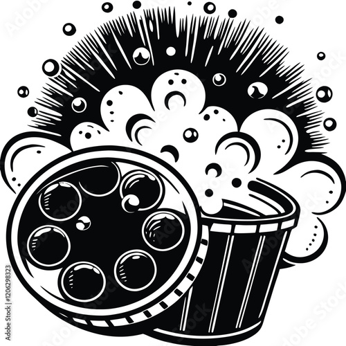 Adobe Illustrator Artwork Bubble Splatters Logo Reveal Opener.