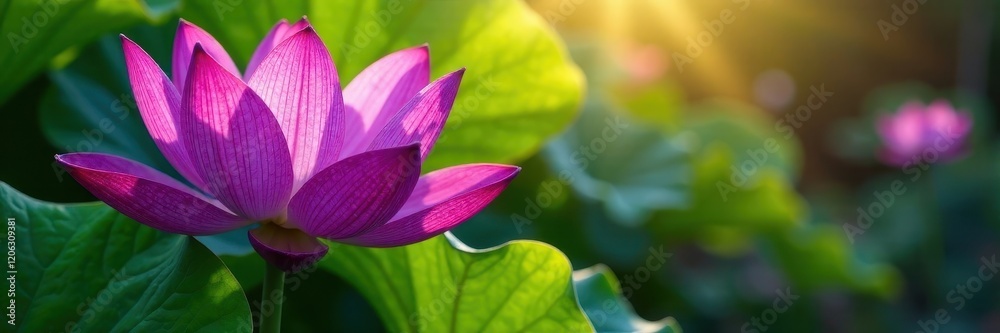 Deep purple petals, lush green leaves, sunlight, color, purple petals Deep purple petals, lush green leaves, sunlight, color, purple petals