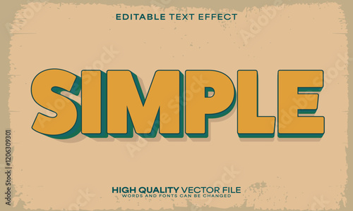 Retro classic text effect, editable text effect and vintage 3d font style bold shadow oldschool poster design