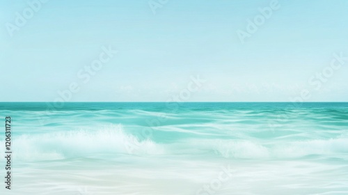 A serene ocean breeze gradient background.featuring soft blues and greens with gentle waves.emphasizing calm and relaxation.Ideal for beach resorts, travel promotions, and tranquil designs
