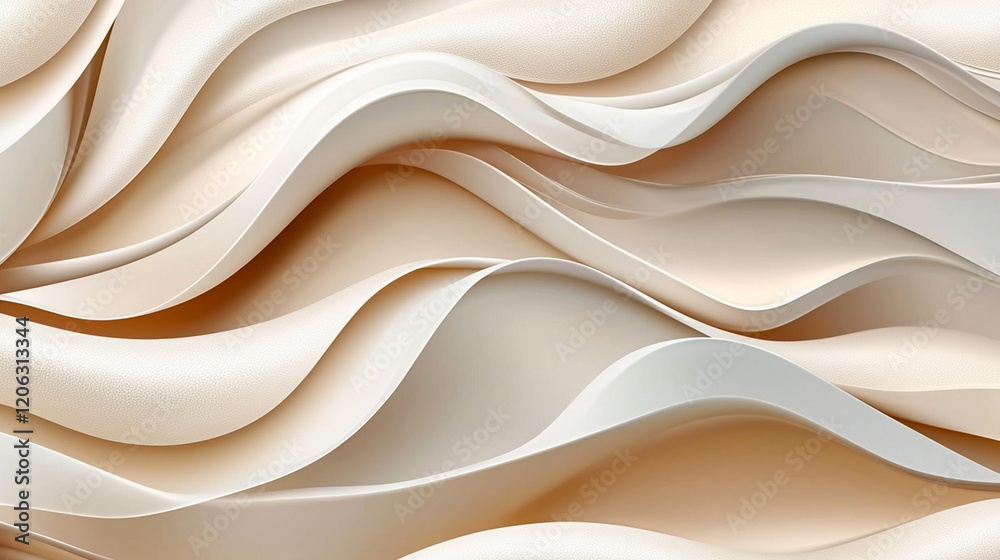 Obraz premium Abstract beige waves background, design element, website template