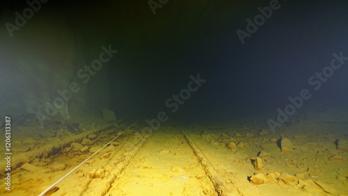 Mine diving in Wales