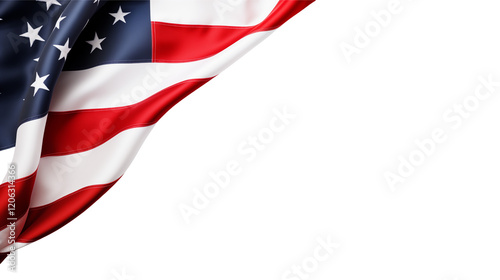 American flag draped corner background image for independence day designs high quality for creative projects