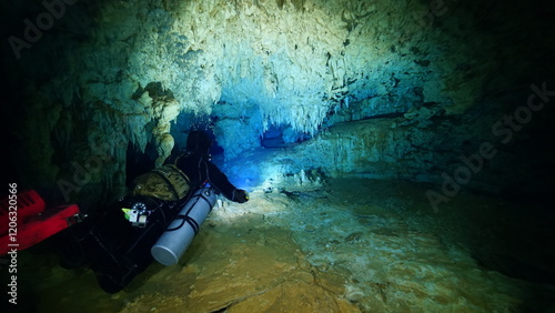Cave diving in Dominican Republic