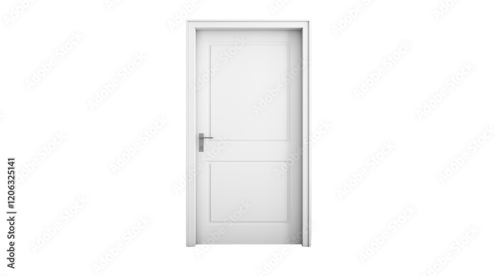 White Door Mockup Modern Interior Design Element for Home Decor and Architecture Projects White Door Mockup Modern Interior Design Element for Home Decor and Architecture Projects
