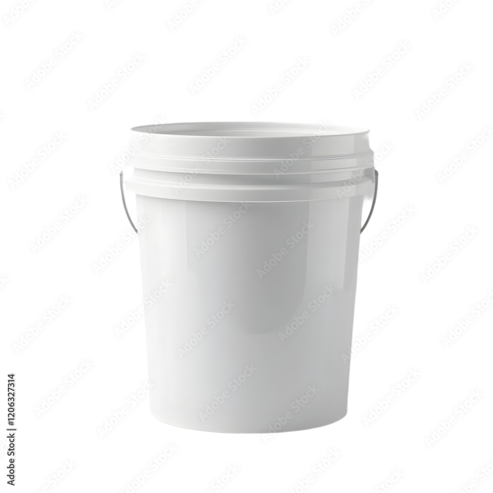 Plastic Paint Bucket white color 3D rendering isolated Plastic Paint Bucket white color 3D rendering isolated