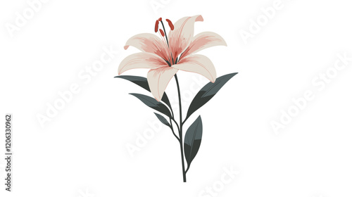 Colorful Lilium vector illustration, perfect for advertising, marketing, and creative projects. Simple and eye-catching design ideal for various uses