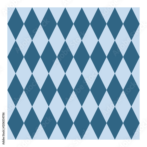 Argyle diamond seamless pattern vector illustration in blue