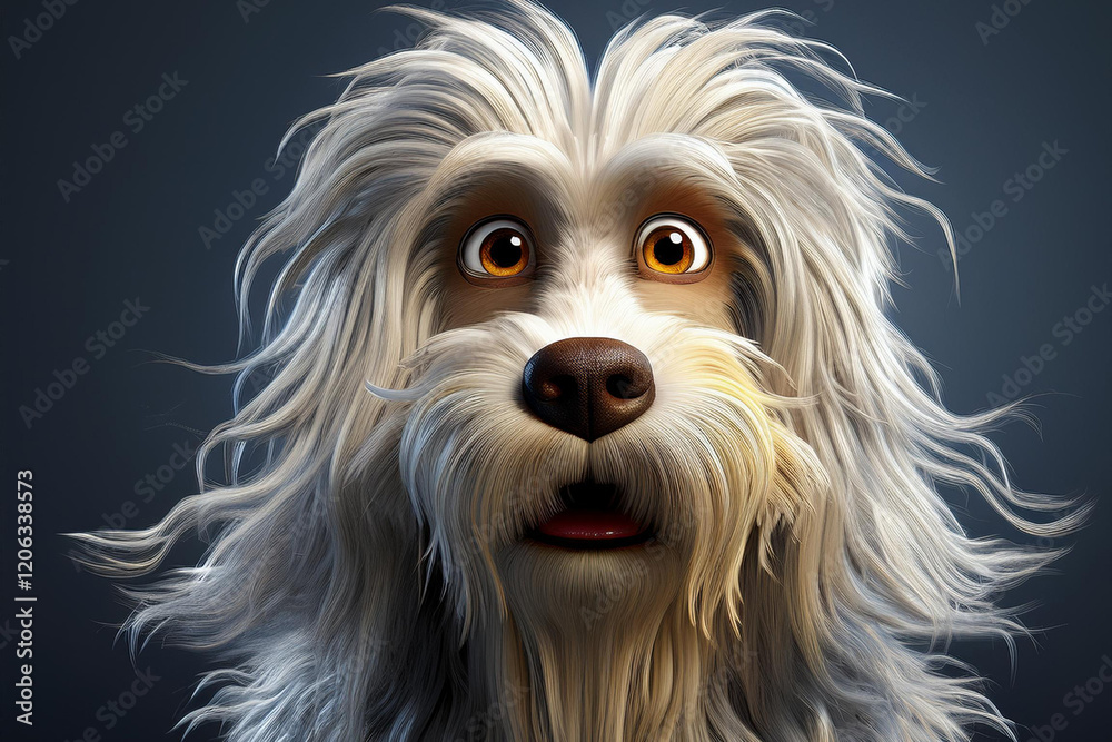 Naklejka premium Skurriler Hund