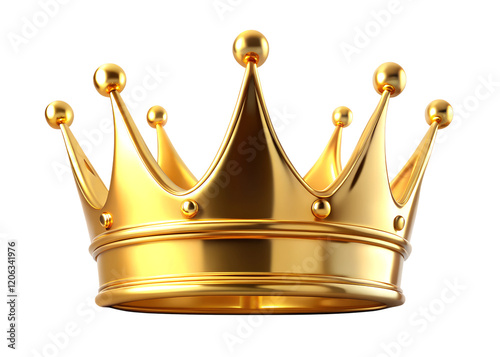golden crown isolated on white background