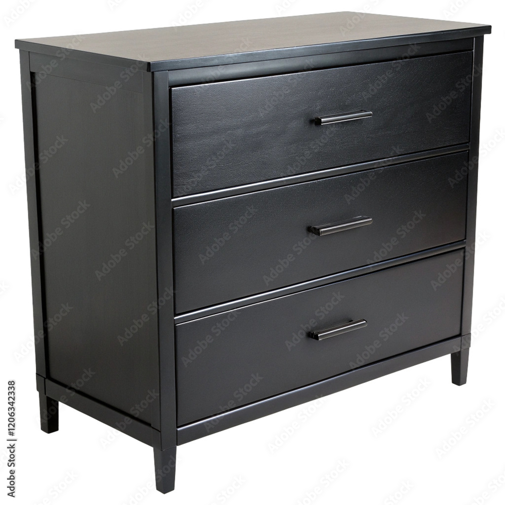 black chest drawer on transparent background black chest drawer on transparent background