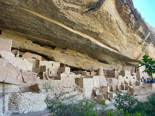ruins of Mesa Verde ancient city cliff dwellings