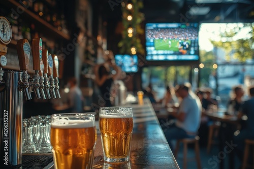 Wallpaper Mural Exciting sports viewing experience sports bar entertainment urban setting close-up community engagement Torontodigital.ca