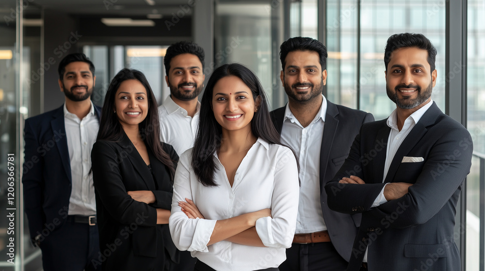Diverse Indian Professionals in Modern Office Setting Diverse Indian Professionals in Modern Office Setting