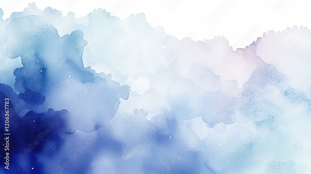 Fototapeta premium Elevate your projects with this luxury soft blue watercolor paper, featuring a stunning textured background for a refined look.