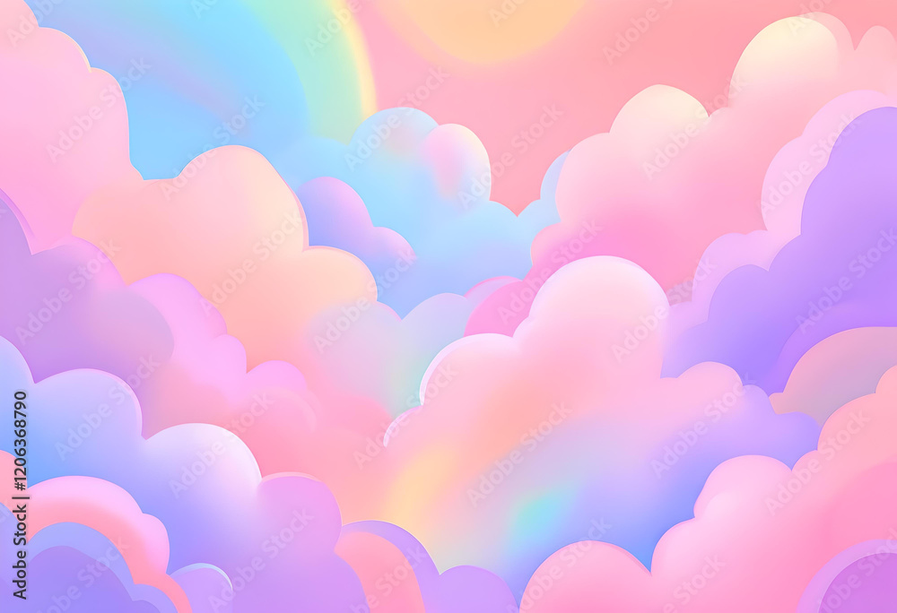 Fototapeta premium cute rainbows background