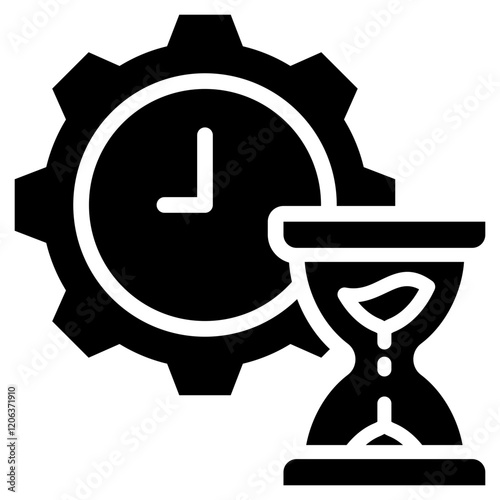 Delay Time Management Glyph Icon