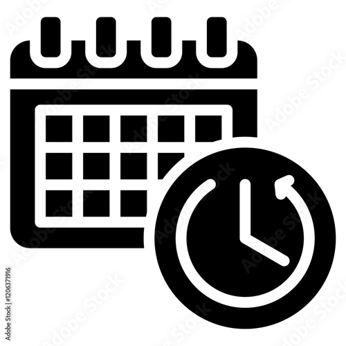 Deadline Extension Glyph Icon