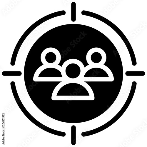 Focus Group Glyph Icon