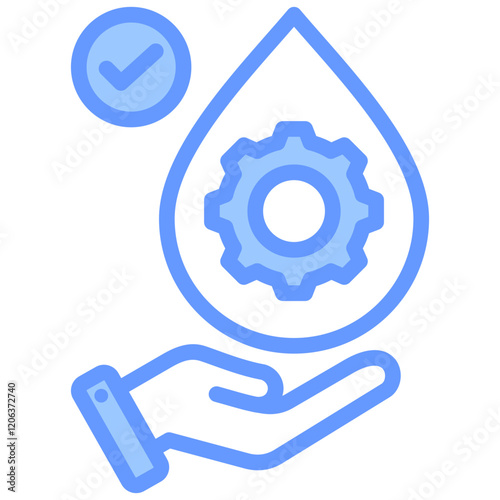 Lubrication Blue Icon