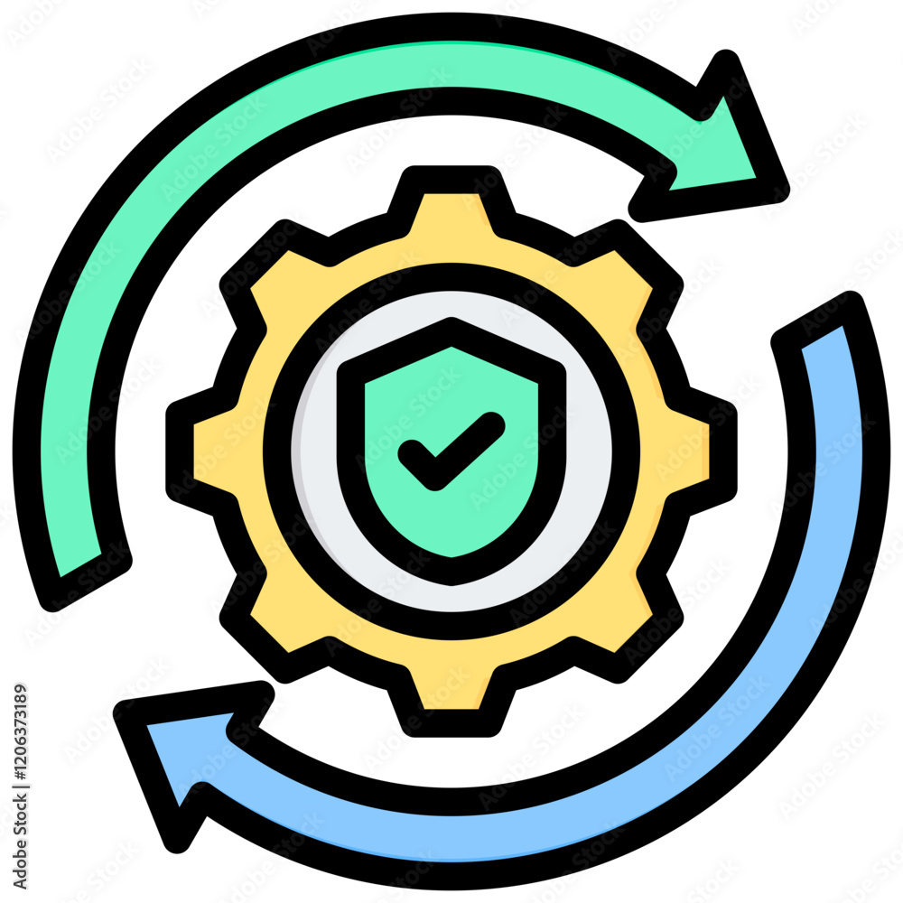 Operational Reliability Outline Color Icon Operational Reliability Outline Color Icon