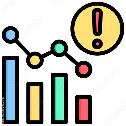 Failure Rate Outline Color Icon