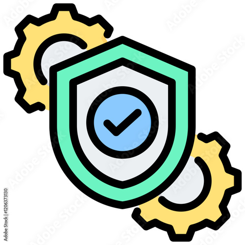 System Reliability Outline Color Icon