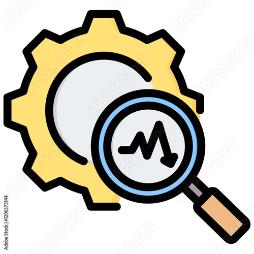 Obraz na płótnie Failure Analysis Outline Color Icon w salonie