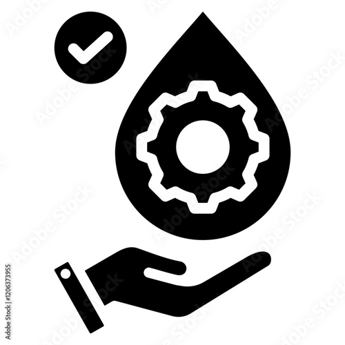 Lubrication Glyph Icon