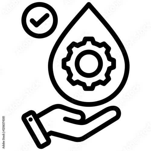 Lubrication Outline Icon