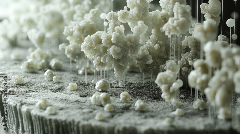 Abstract White Formations On A Dark Surface Abstract White Formations On A Dark Surface