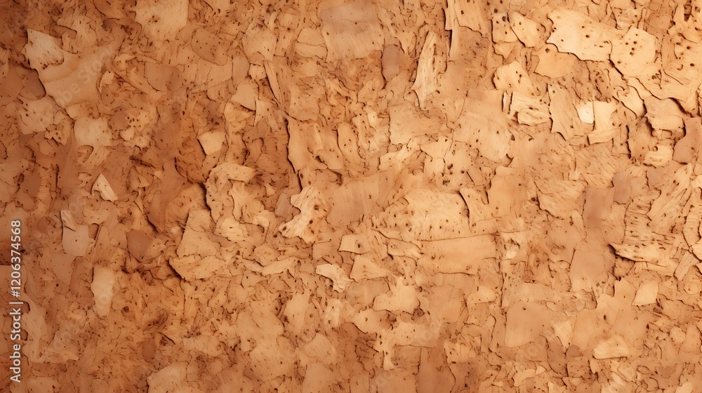 Abstract background of cork surface with natural chaotic texture in light brown color Abstract background of cork surface with natural chaotic texture in light brown color