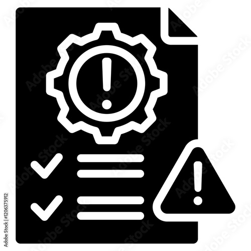 Risk Assessment Glyph Icon
