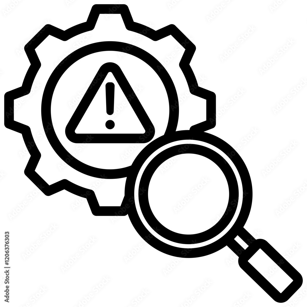 Threat Detection Outline Icon Threat Detection Outline Icon
