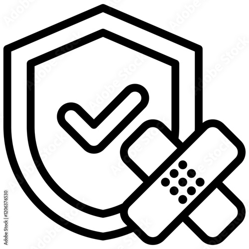 Security Patch Outline Icon