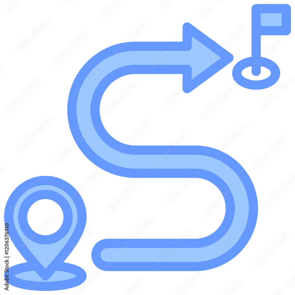 Roadmap Blue Icon Roadmap Blue Icon