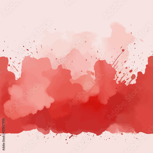 Abstract red watercolor background design.