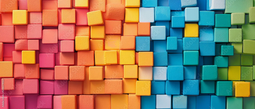 Exploring vibrant toy brick mosaics with pixelated designs in various colors Exploring vibrant toy brick mosaics with pixelated designs in various colors